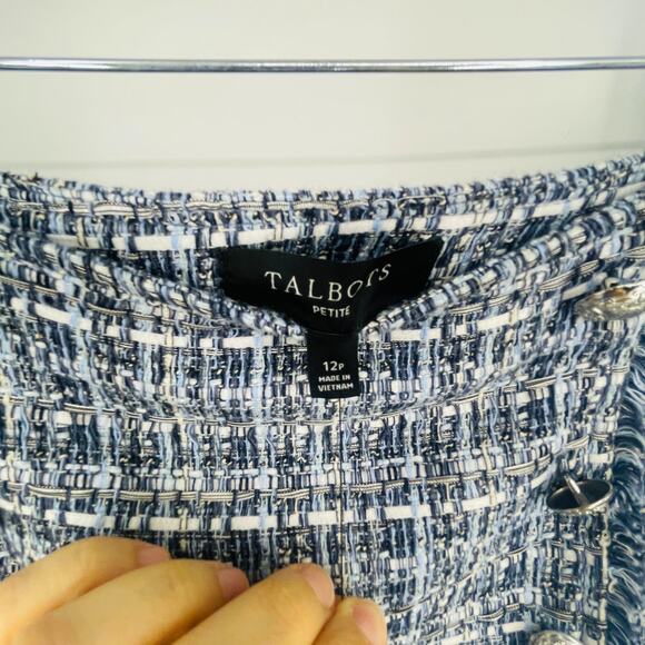 Talbots Americana Tweed A Line Skirt Size 12P NWT $109 - Picture 3 of 7